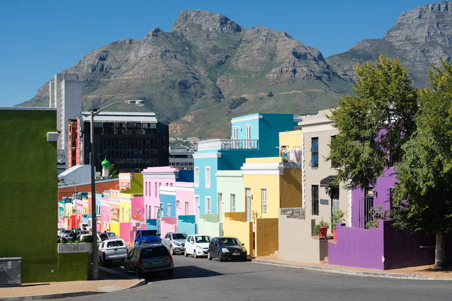Bo-Kaap, Cape Town, with Devil's Peak behind